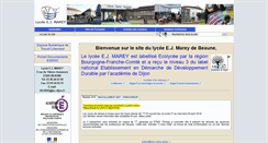 Desktop Screenshot of lycee-marey-beaune.fr