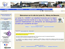 Tablet Screenshot of lycee-marey-beaune.fr